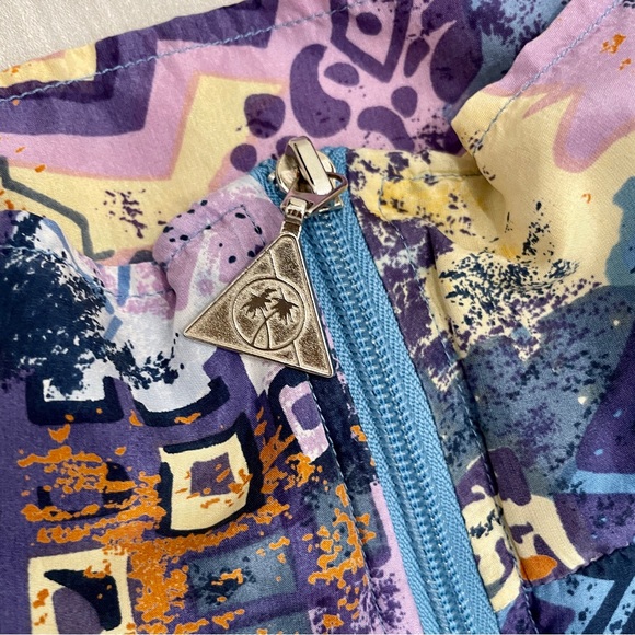 VTG Casual Isle Silk Printed Bomber Jacket - Picture 5 of 6